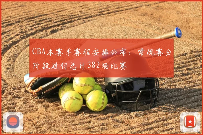 CBA本赛季赛程安排公布,常规赛分阶段进行总计382场比赛